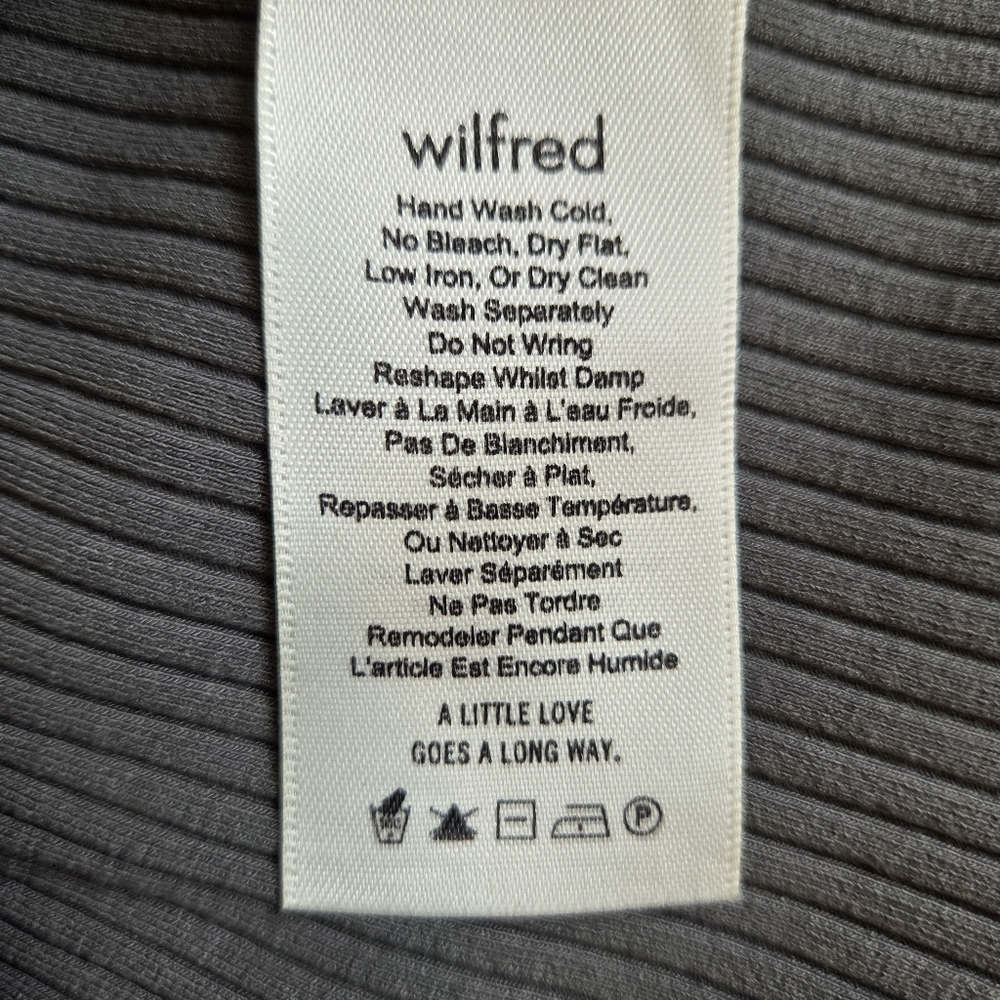 Wilfred Ribbed Knit Bodysuit Grey/Green Size M - Picture 6 of 7